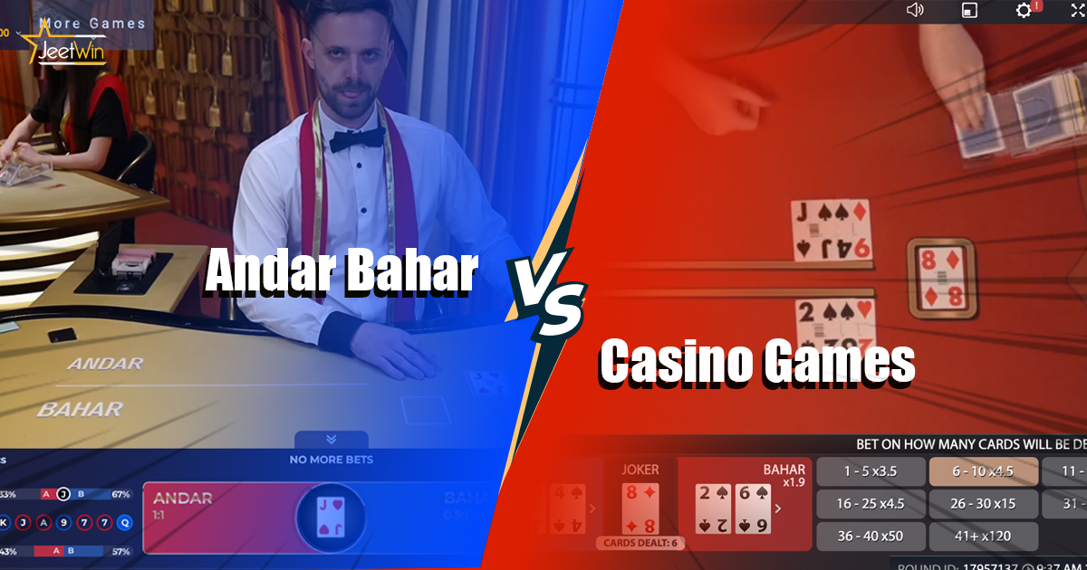 Andar Bahar vs Other Casino Games